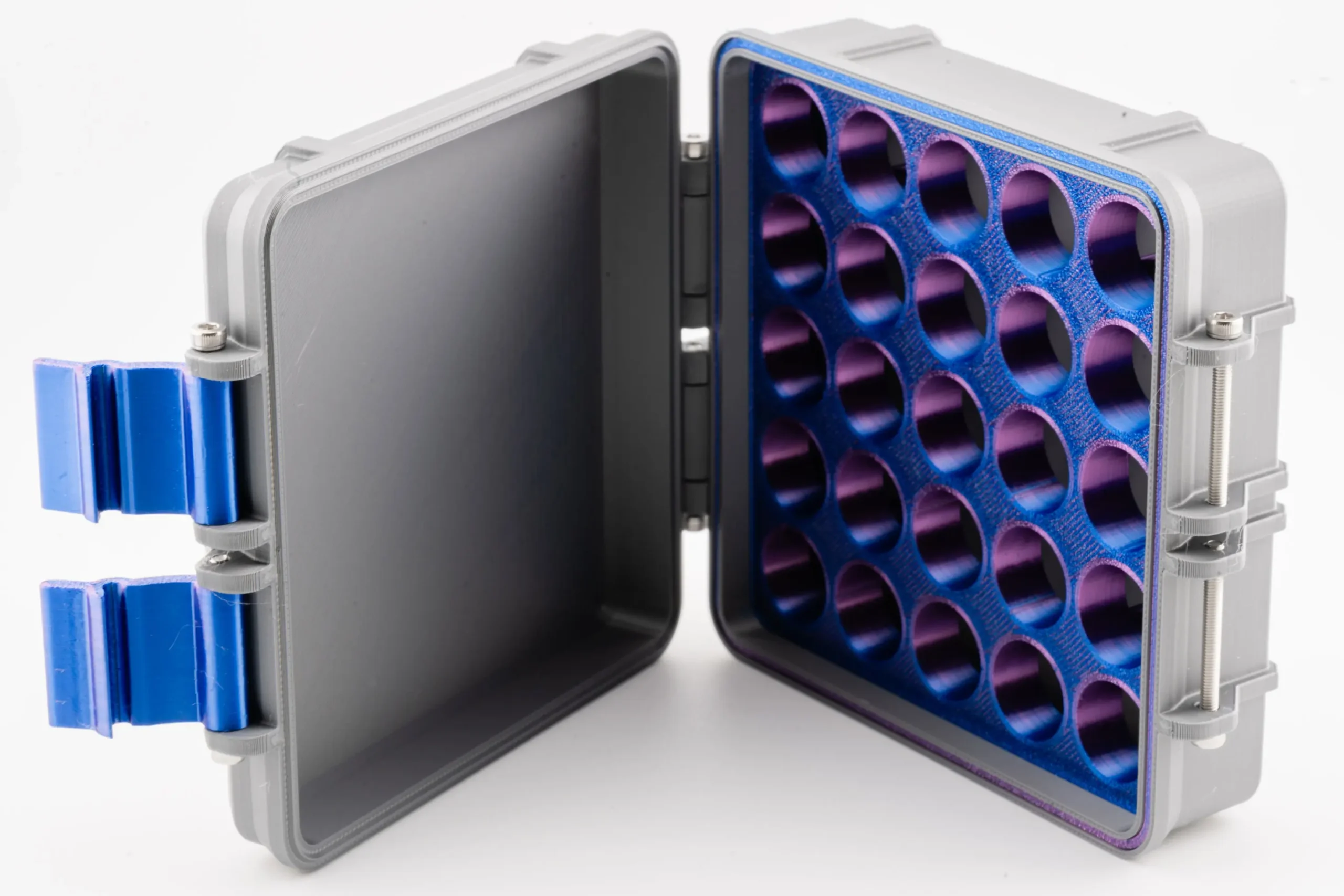 Nexaph Grey & Blue-Purple 3D-Printed Vial Case - Image 2